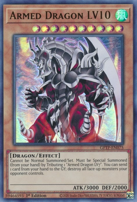 Armed Dragon LV10 (75) (GFTP) - YuGiOh Single
