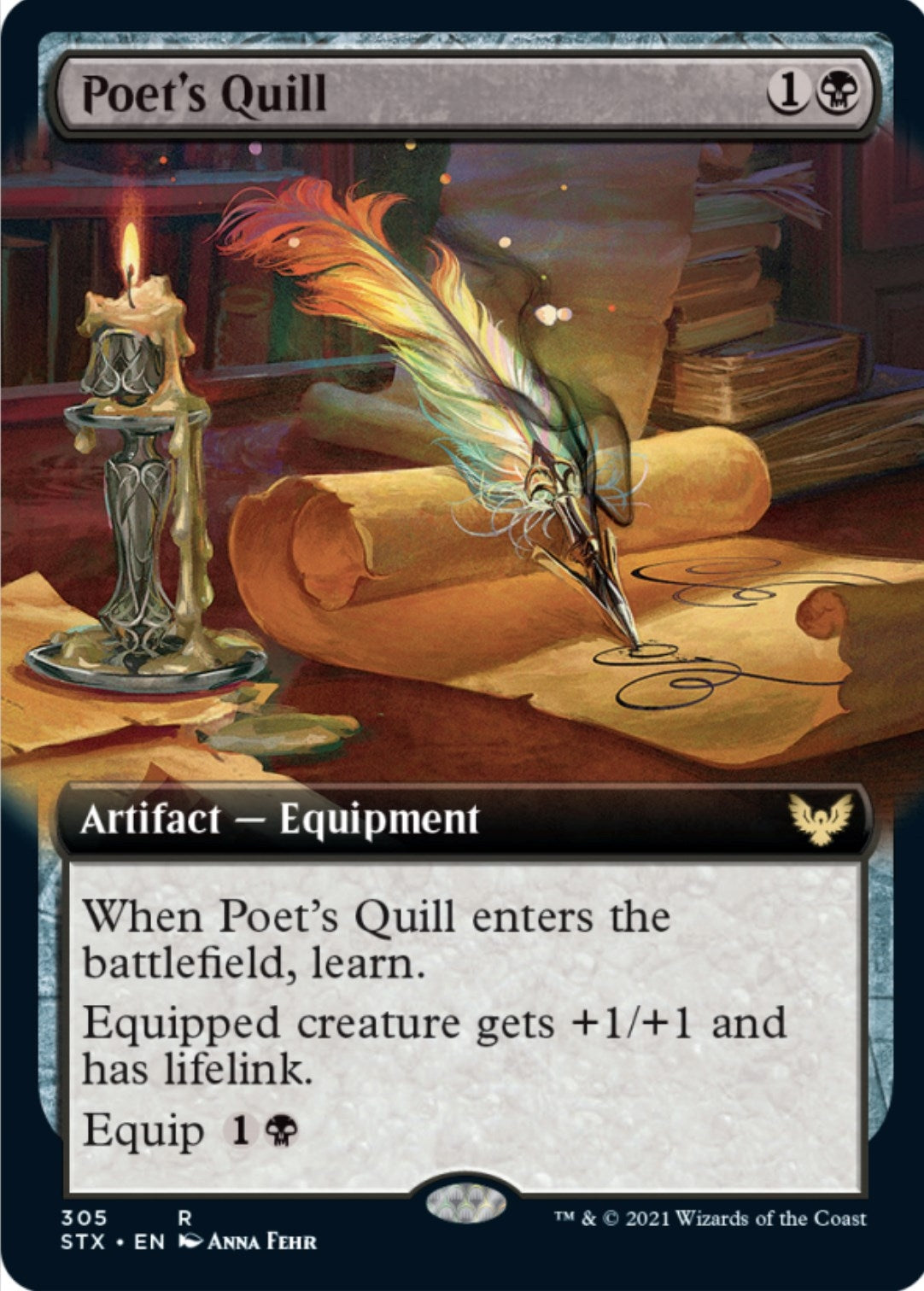 Poet’s Quill (Extended Art) (305) [STX] - MTG Single