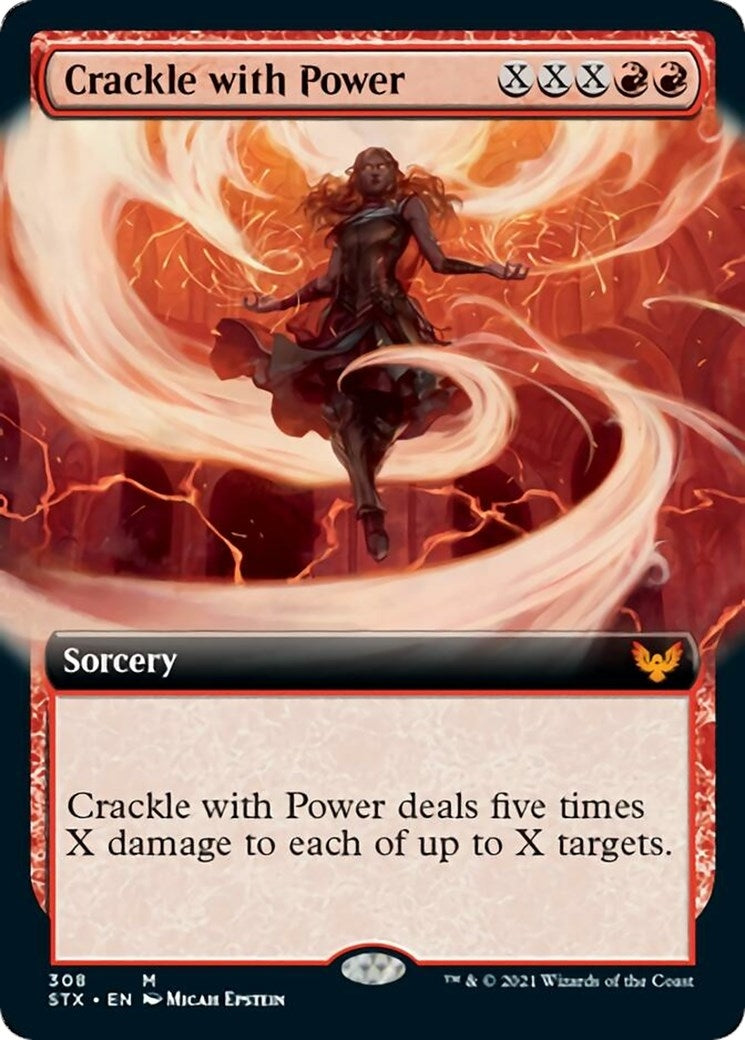 Crackle with Power (Extended Art) (308) [STX] - MTG Single