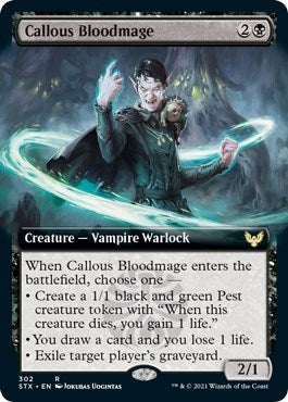 Callous Bloodmage (Extended Art) (302) [STX] - MTG Single