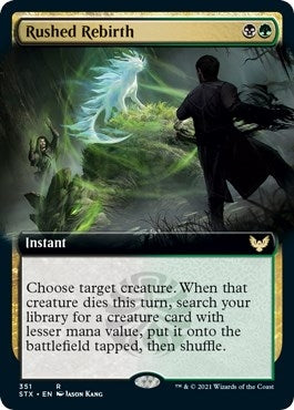 Rushed Rebirth (Extended Art) (351) [STX] - MTG Single