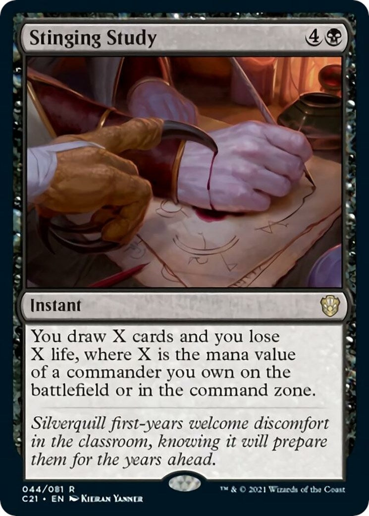Stinging Study (44) [C21] - MTG Single