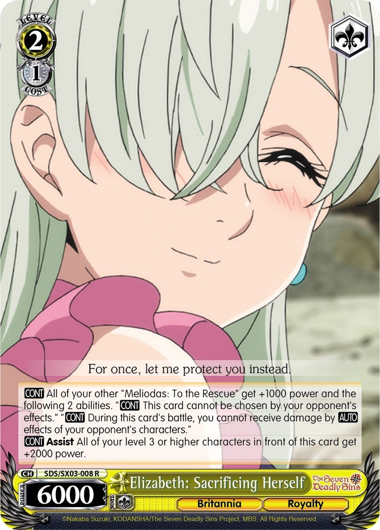Elizabeth: Sacrificing Herself (3008) [SDS/SX03] - Weiss Schwarz Single
