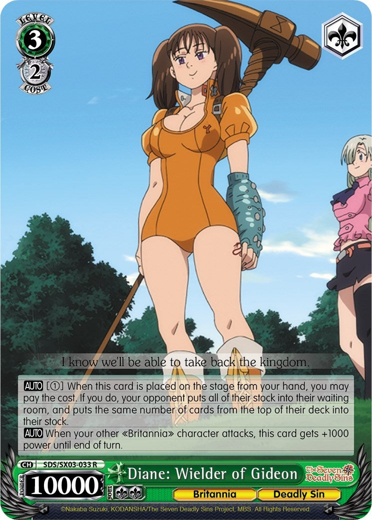 Diane: Wielder of Gideon (3033) [SDS/SX03] - Weiss Schwarz Single