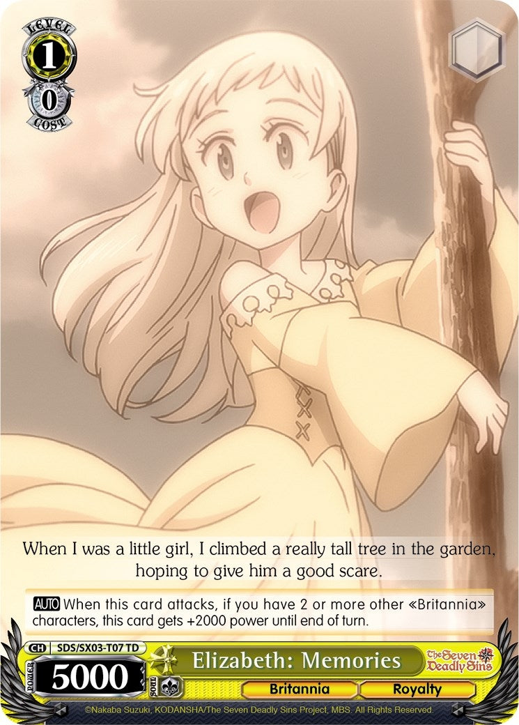 Elizabeth: Memories (307) [SDS/SX03] - Weiss Schwarz Single