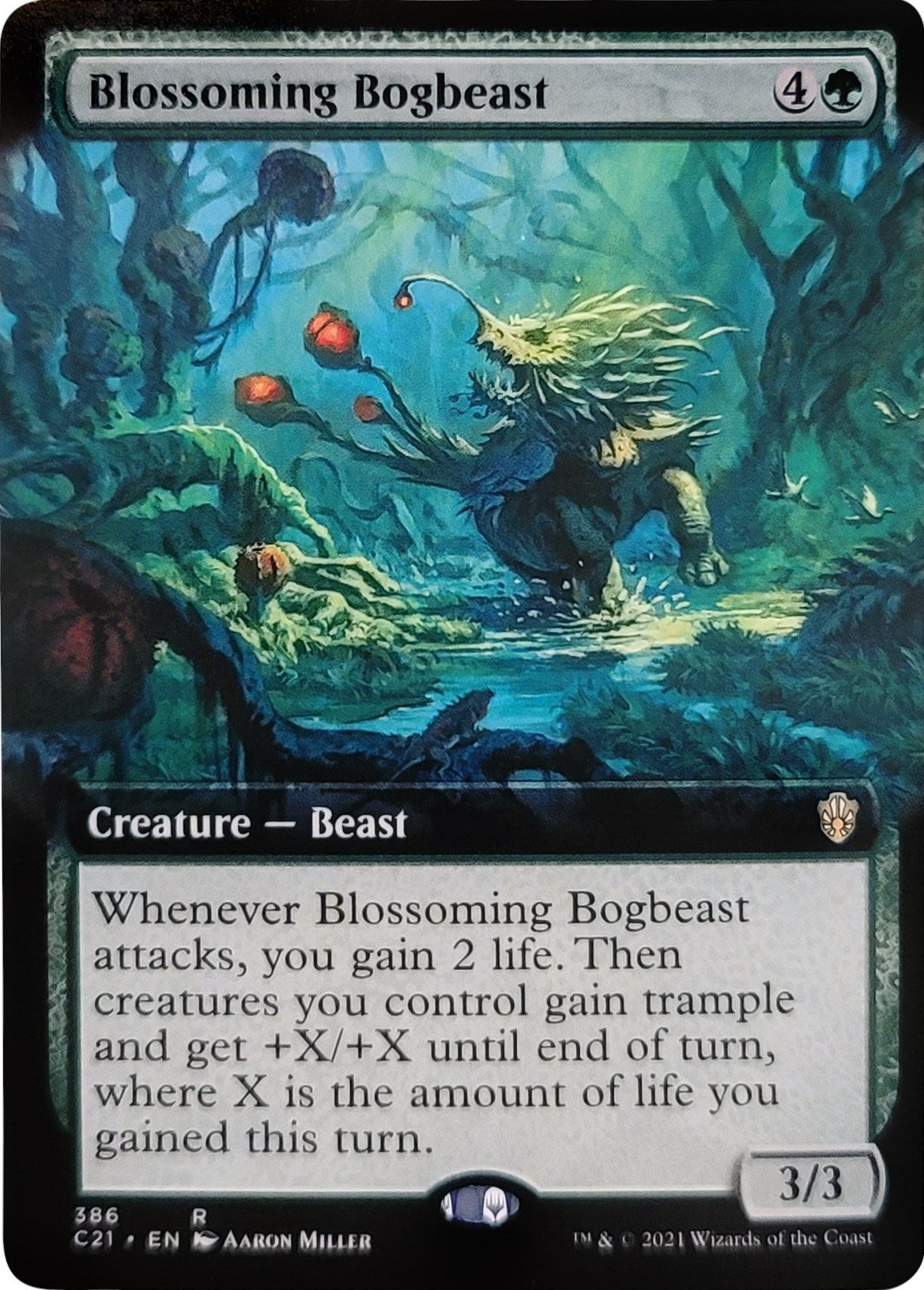 Blossoming Bogbeast (Extended Art) (386) [C21] - MTG Single