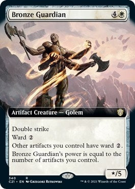 Bronze Guardian (Extended Art) (340) [C21] - MTG Single