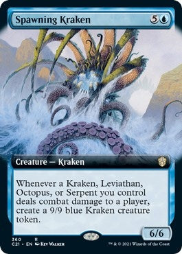 Spawning Kraken (Extended Art) (360) [C21] - MTG Single