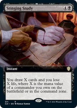 Stinging Study (Extended Art) (371) [C21] - MTG Single