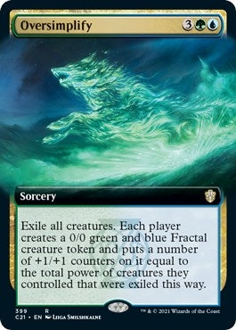 Oversimplify (Extended Art) (399) [C21] - MTG Single