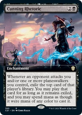 Cunning Rhetoric (Extended Art) (365) [C21] - MTG Single