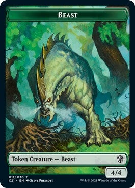 Beast (11) // Insect Double-sided Token (0) [C21] - MTG Single