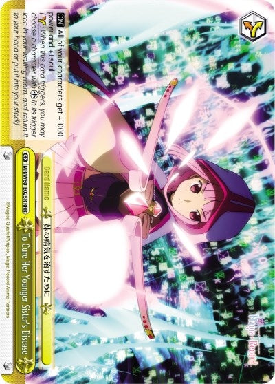 To Cure Her Younger Sister’s Disease (RRR) (80025) [MR/W80] - Weiss Schwarz Single