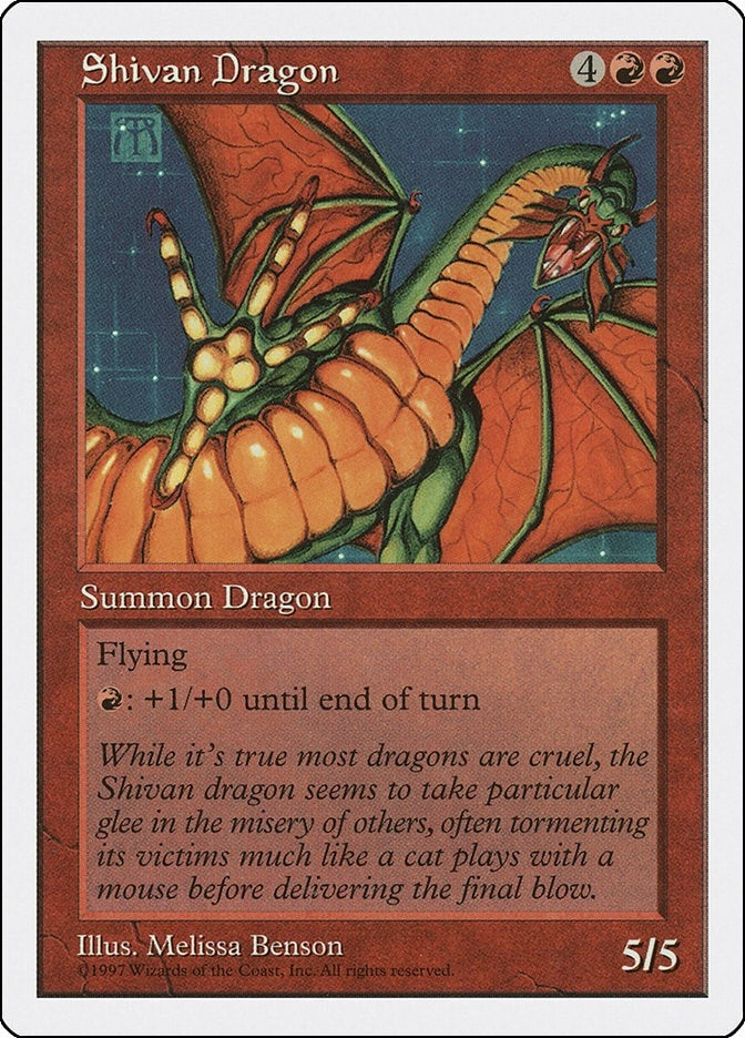Shivan Dragon (267) [5ED] - MTG Single