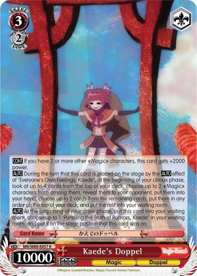Kaede’s Doppel (80057) [MR/W80] - Weiss Schwarz Single