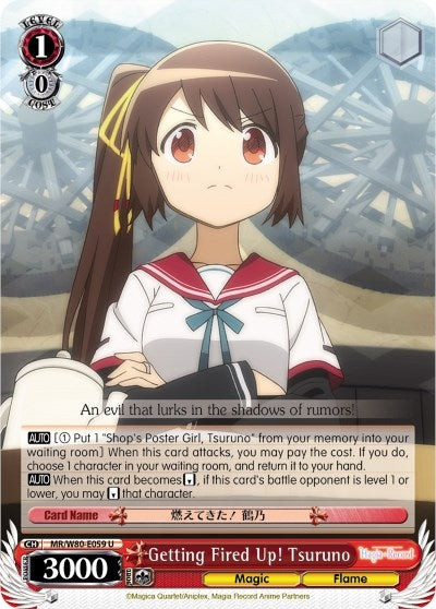 Getting Fired Up! Tsuruno (80059) [MR/W80] - Weiss Schwarz Single