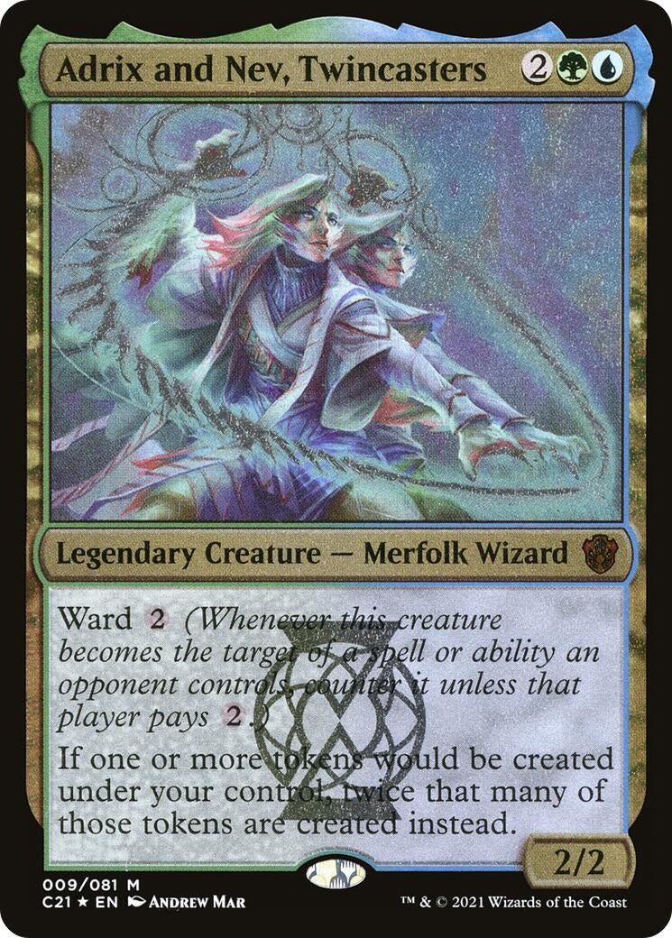 Adrix and Nev Twincasters (Display Commander) - Thick Stock (9) [C21] - MTG Single