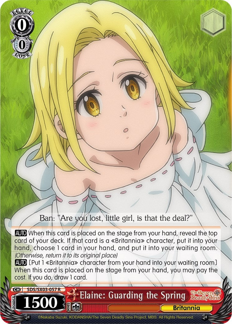 Elaine: Guarding the Spring (3057) [SDS/SX03] - Weiss Schwarz Single