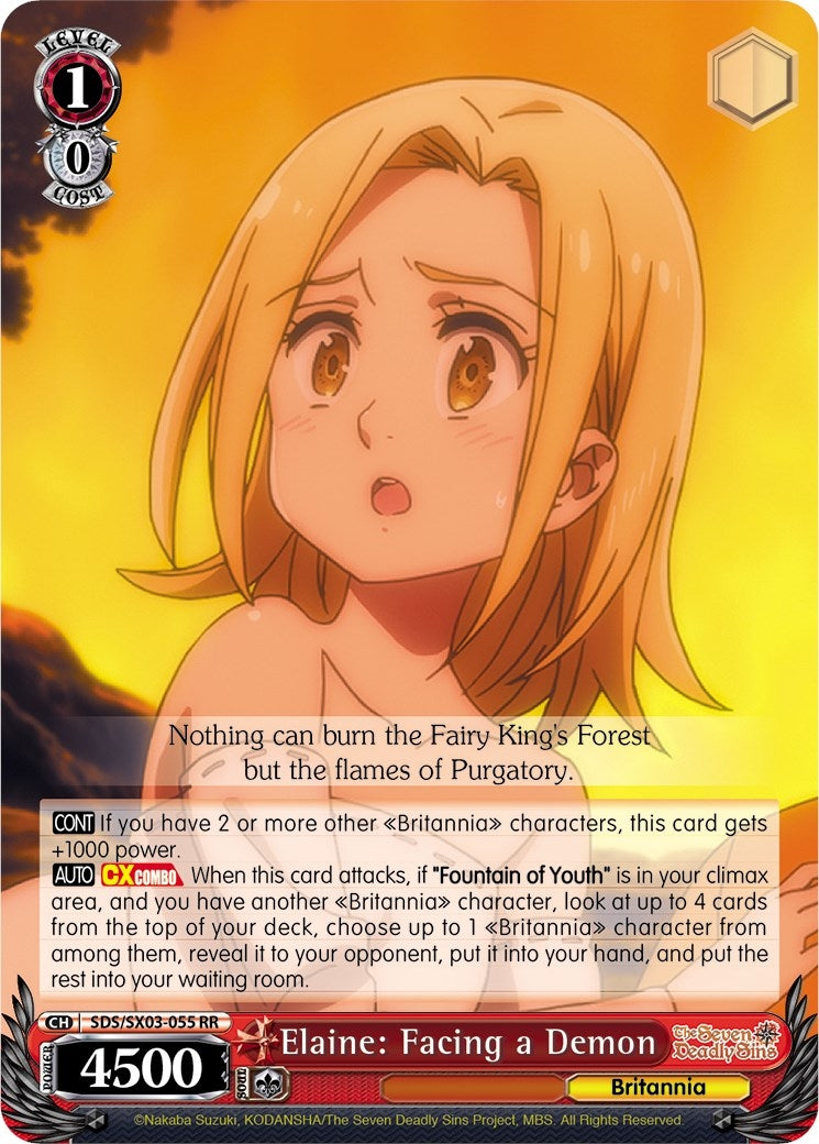 Elaine: Facing a Demon (3055) [SDS/SX03] - Weiss Schwarz Single