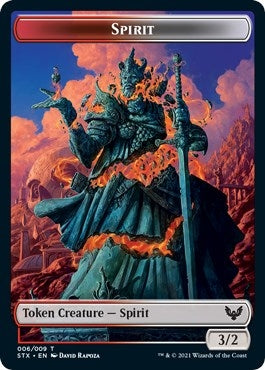 Spirit (6) // Pest (5) Double-sided Token (0) [STX] - MTG Single