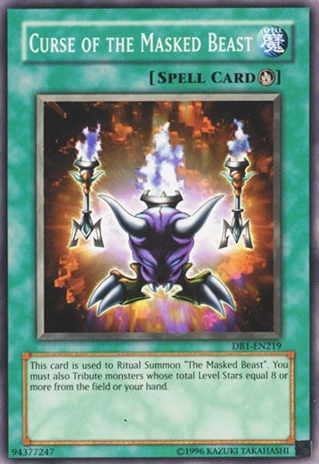 Curse of the Masked Beast (1219) (DB1) - YuGiOh Single