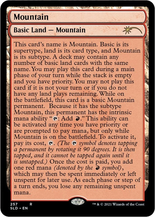 Mountain (257) (Full-Text Lands) (257) [SLD] - MTG Single