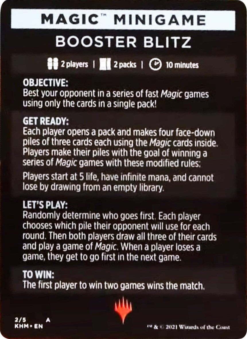 Magic Minigame: Booster Blitz (2) [KHM] - MTG Single