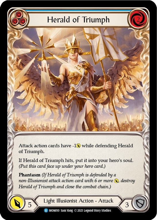 Herald of Triumph (Blue) (10) [MON] - Flesh and Blood TCG Single