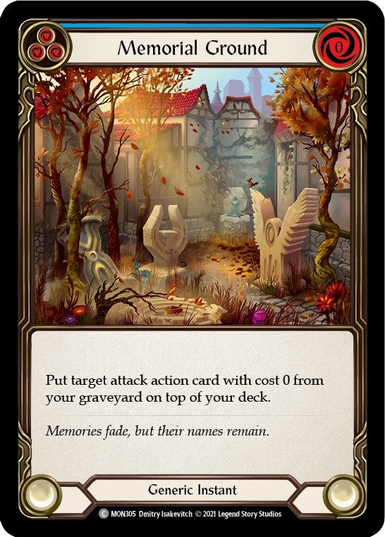 Memorial Ground (Blue) (305) [MON] - Flesh and Blood TCG Single