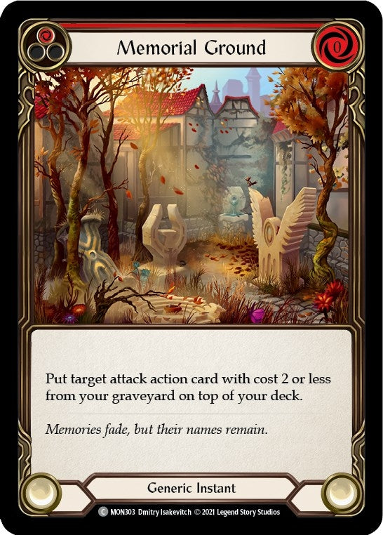 Memorial Ground (Red) (303) [MON] - Flesh and Blood TCG Single