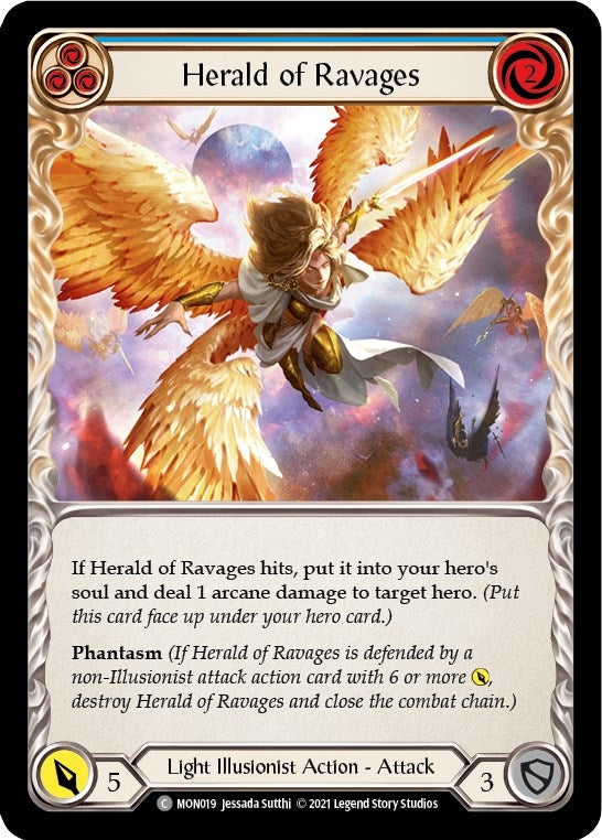 Herald of Ravages (Blue) (19) [MON] - Flesh and Blood TCG Single