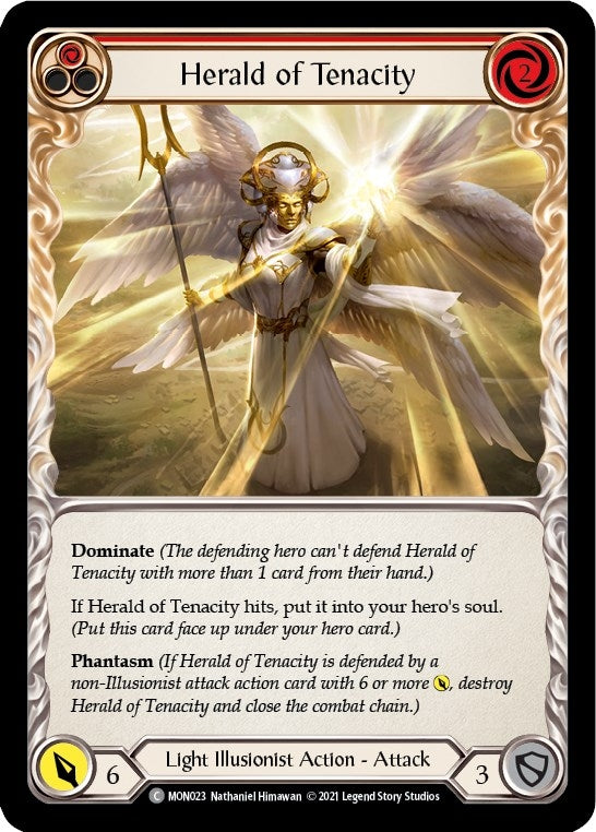 Herald of Tenacity (Red) (23) [MON] - Flesh and Blood TCG Single