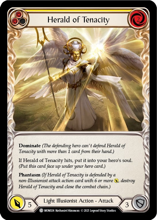 Herald of Tenacity (Yellow) (24) [MON] - Flesh and Blood TCG Single