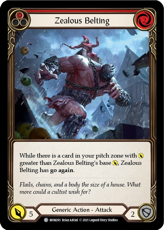 Zealous Belting (Red) (293) [MON] - Flesh and Blood TCG Single