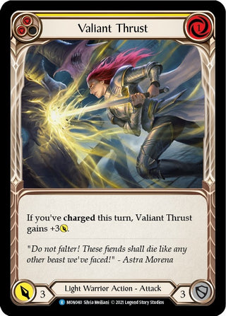 Valiant Thrust (Yellow) (40) [MON] - Flesh and Blood TCG Single
