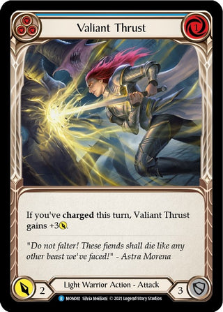 Valiant Thrust (Blue) (41) [MON] - Flesh and Blood TCG Single