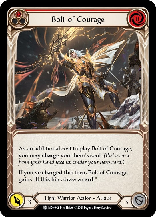 Bolt of Courage (Red) (42) [MON] - Flesh and Blood TCG Single