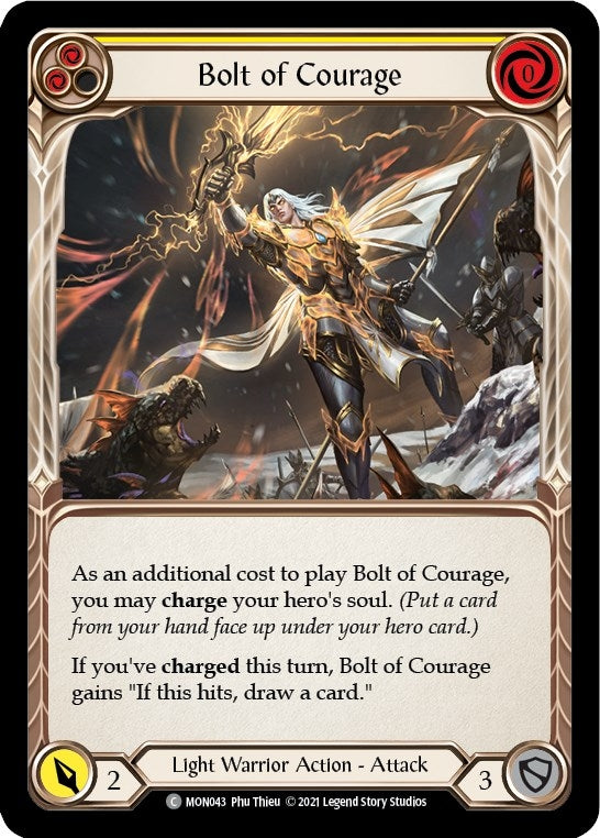 Bolt of Courage (Yellow) (43) [MON] - Flesh and Blood TCG Single
