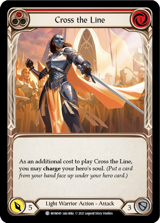 Cross the Line (Red) (45) [MON] - Flesh and Blood TCG Single