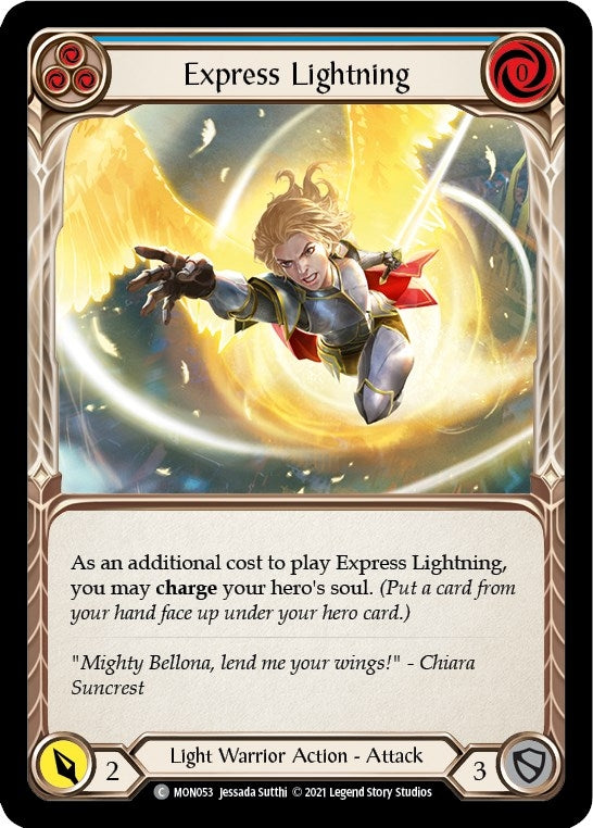 Express Lightning (Blue) (53) [MON] - Flesh and Blood TCG Single