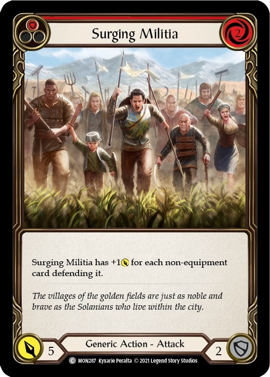 Surging Militia (Red) (287) [MON] - Flesh and Blood TCG Single