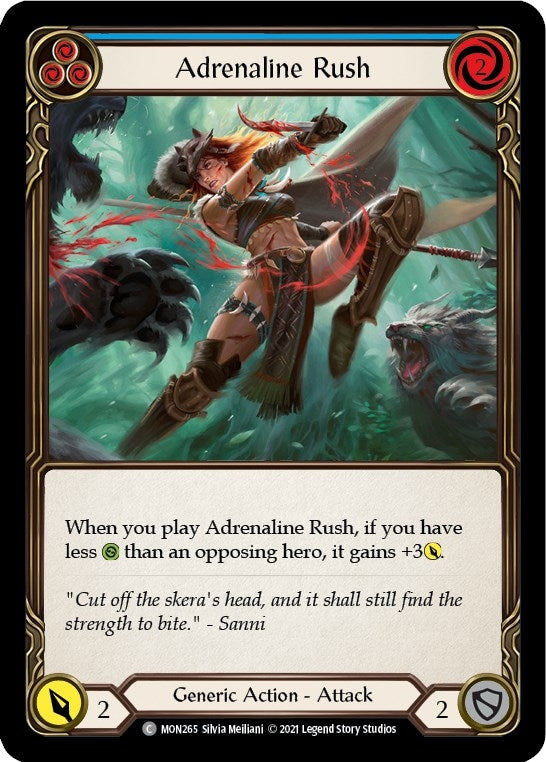 Adrenaline Rush (Blue) (265) [MON] - Flesh and Blood TCG Single