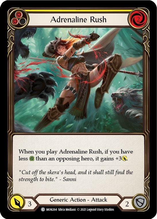 Adrenaline Rush (Yellow) (264) [MON] - Flesh and Blood TCG Single