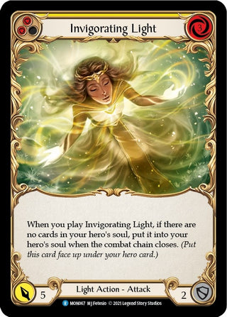 Invigorating Light (Yellow) (67) [MON] - Flesh and Blood TCG Single
