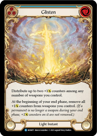 Glisten (Blue) (71) [MON] - Flesh and Blood TCG Single