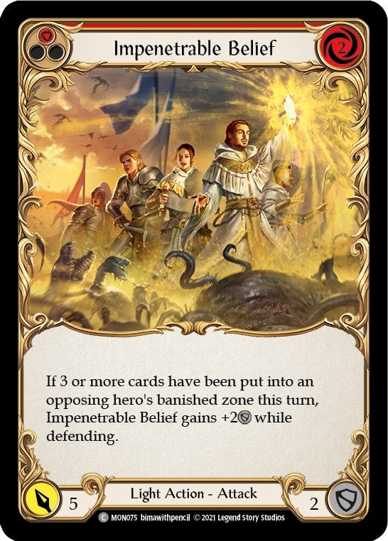 Impenetrable Belief (Red) (75) [MON] - Flesh and Blood TCG Single