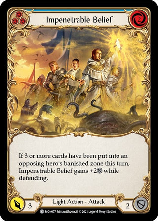 Impenetrable Belief (Blue) (77) [MON] - Flesh and Blood TCG Single