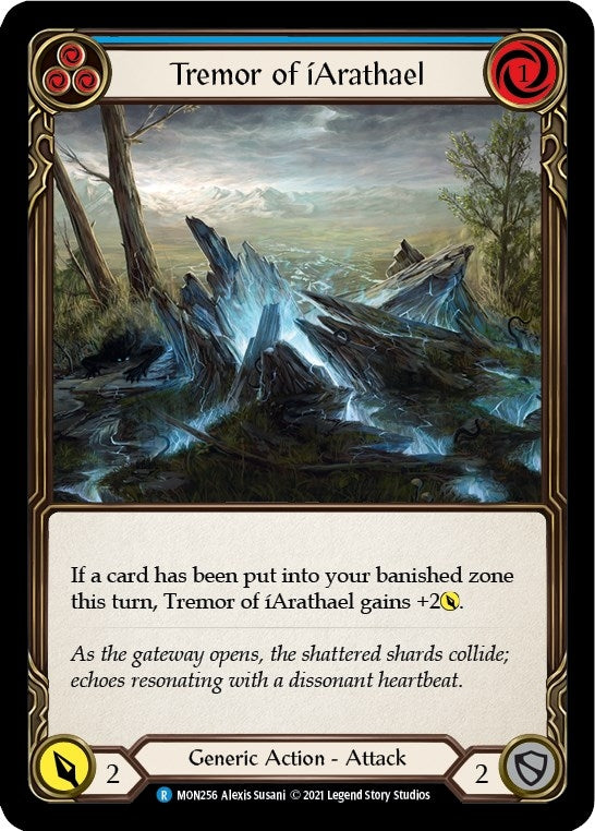 Tremor of iArathael (Blue) (256) [MON] - Flesh and Blood TCG Single
