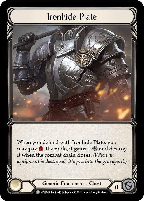 Ironhide Plate (242) [MON] - Flesh and Blood TCG Single