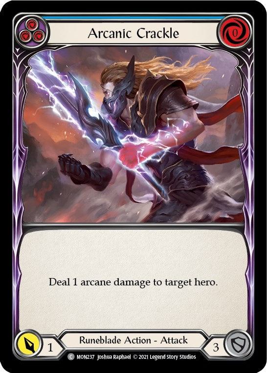 Arcanic Crackle (Blue) (237) [MON] - Flesh and Blood TCG Single